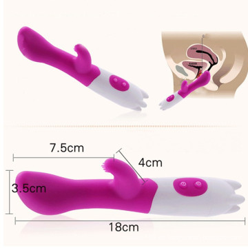 Juguetes sexuales del Massager del vibrador del punto G para la mujer (IJ-DV0011)